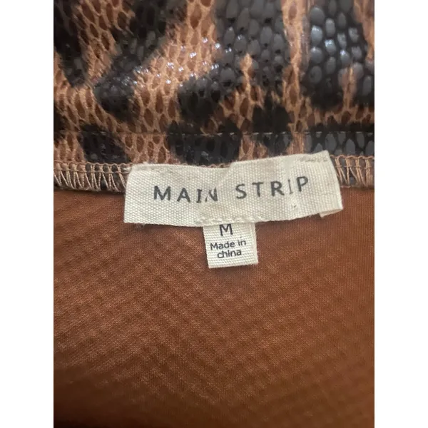 Main strip faux leopard skirt, Size M, $18, B53 - Image 3