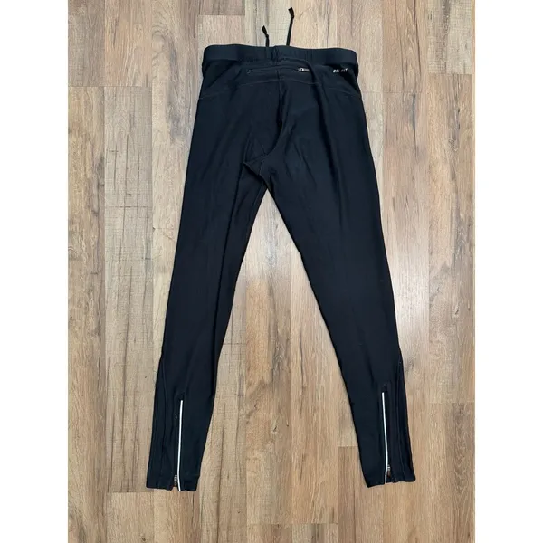 Nike Dri-FIT Black Running Leggings Women Size S Zip Ankle‎ Pocket Athletic - Image 2