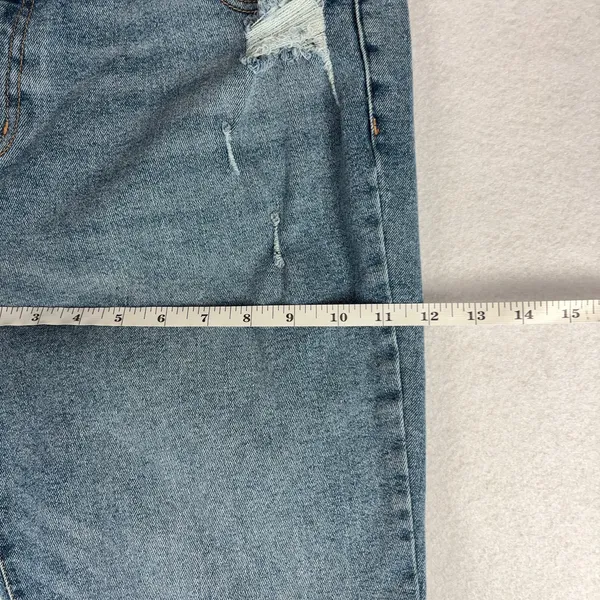 Lane Bryant Signature Fit Mid-Rise Flare Jean Women's 20S Blue Distressed Casual - Image 7