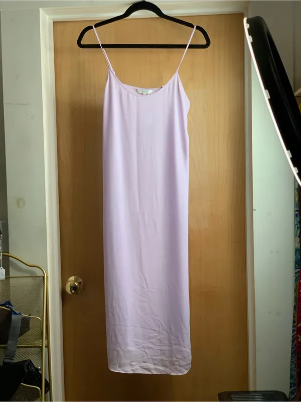 Vince Lavender Slip Dress with Spaghetti Straps Size-X-Small Soft Romantic - Image 3
