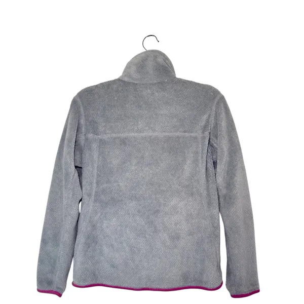 Patagonia‎ Women Small Re-Tool Snap-T Gray Fleece Pullover Pink Accents Granola - Image 3