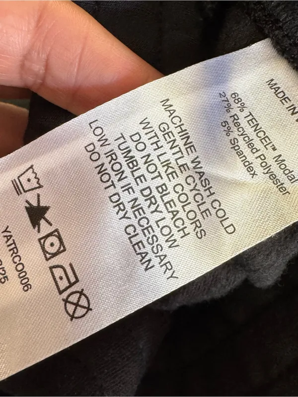 Quince SuperSoft Fleece Tencel Modal Jogger Sweatpants Black XL - Image 6
