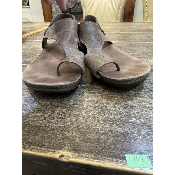 Dansko‎ Reece Toe Loop Sandals Brown Slingback Leather Size 39 US 8.5-9 - Image 6