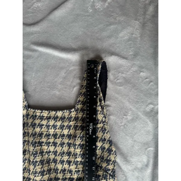 BCBGMAXAZRIA Unbranded Houndstooth Pinafore Dress SIZE M - Image 7