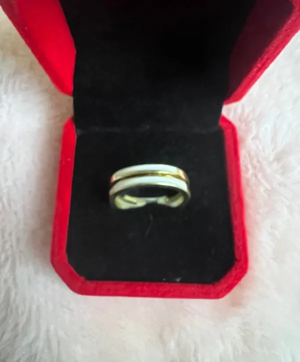 Gorgeous Golden Gemstone Adjustable Ring Size 7 - Image 2