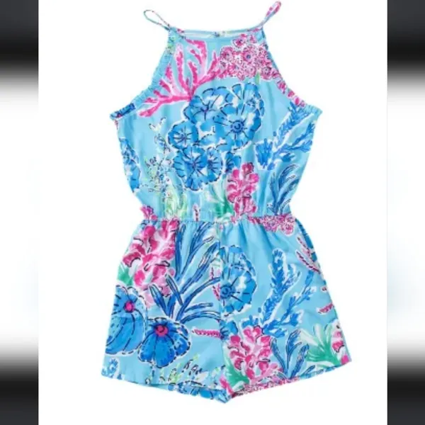 🦋 Floral Print Pocketed Frill Sleeveless Romper - Image 7