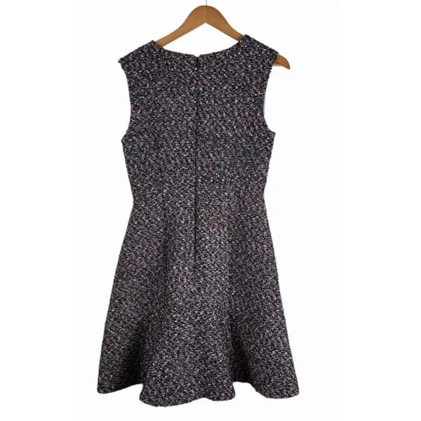 J. Crew A-line Dress in Confetti Tweed Women's 6 Metallic Thread Fit and Flare - Image 3