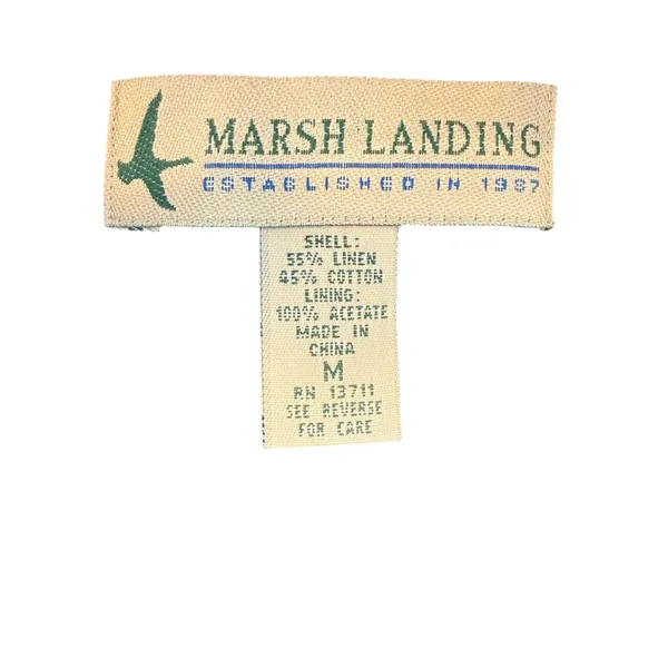 Marsh Landing quiet lux minimal Navy Women's cotton linen blend Vest size Medium - Image 3