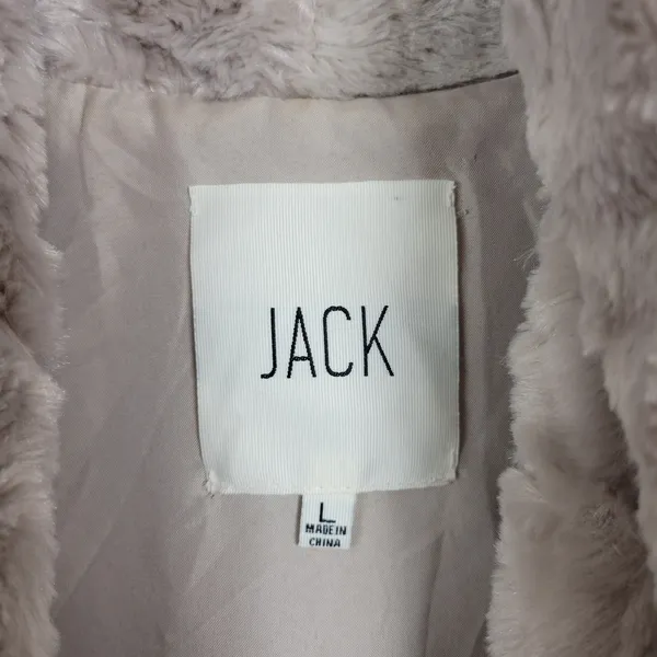 Jack by BB Dakota Elektra Vest Womens Large Tan Faux Fur Foldover Collar Lined - Image 7