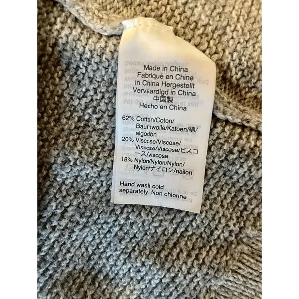 Madewell cotton blend grey knit crewneck sweater xxs - Image 7