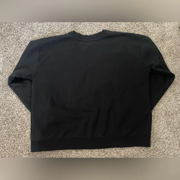 Women’s Pact Courtside V-Neck Sweatshirt Black Size XL - Image 8