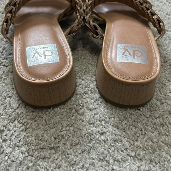 DV‎ Dolce Vita Nalani Braided Block Heel Sandals Tan Cream Ombre Womens 9 - Image 4
