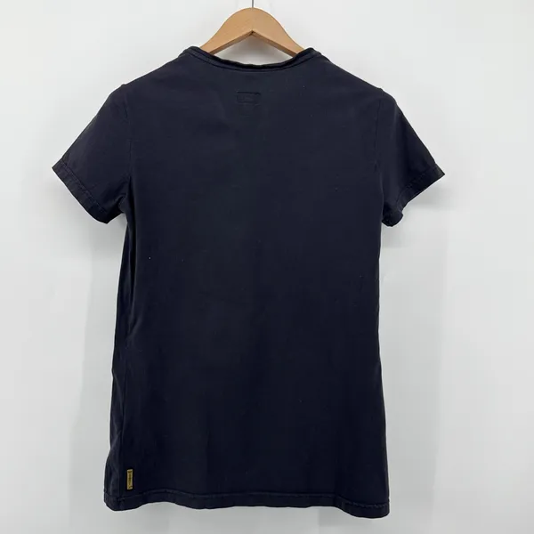 Armani Jeans AJ V-Neck Short Sleeve T-Shirt Women's Medium‎ Black Eagle Logo Tee - Image 6