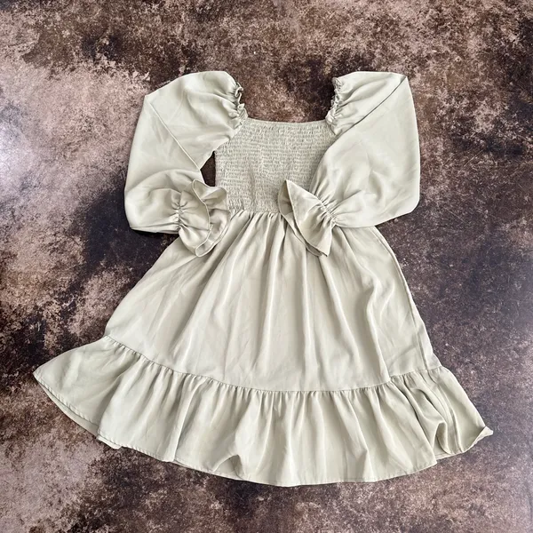 Green Long Sleeve Dress Size M - Image 3