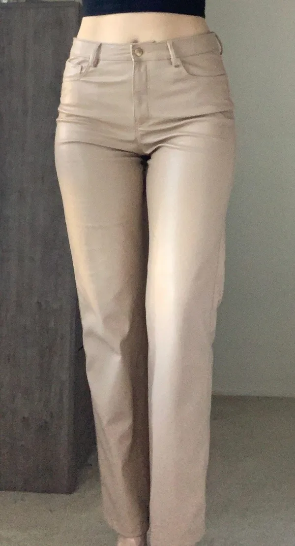 Zara Faux Leather Pants - Image 3