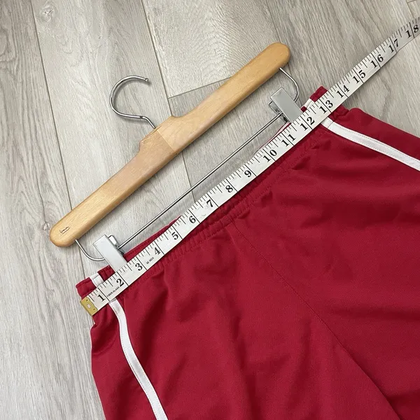 Vintage Nike Shorts stripe athletic pull on womens Red medium sporty activewear - Image 3