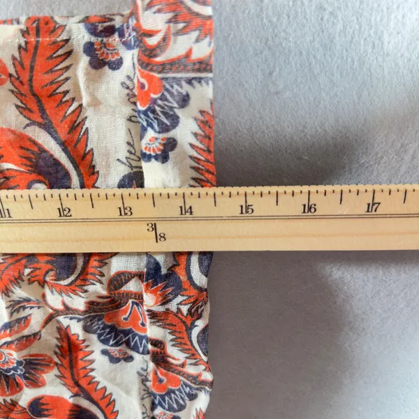 451 | Free People Boho Paisley Floral Cotton Slouchy Hobo Bag‎ Orange OS - Image 4