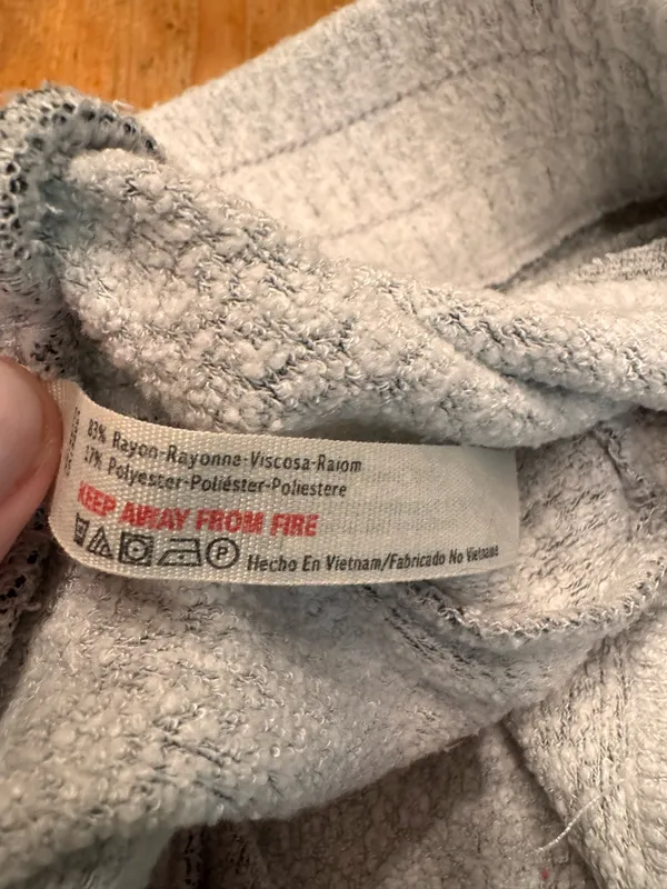 Free People Two-Toned Gray Fleece Sweatpants - Image 3