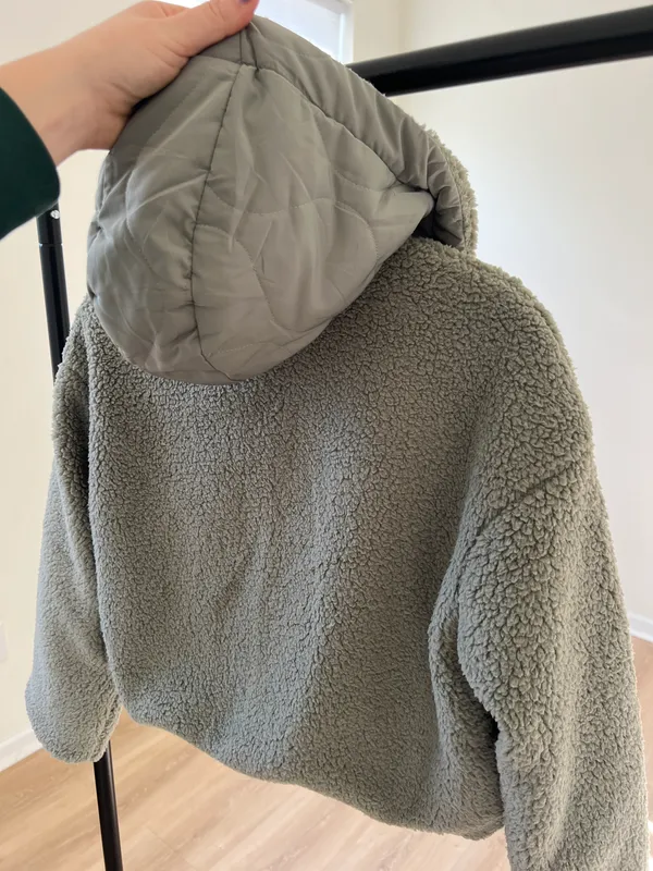 Lightweight cropped fleece jacket Size M - Image 4