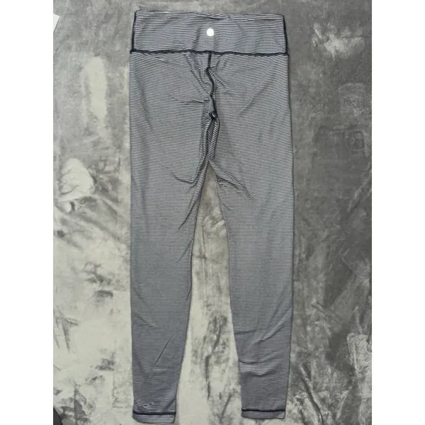 Lululemon Women's‎ Wunder Under Pant Super Stripe Cadet Blue White Size 6 - Image 3
