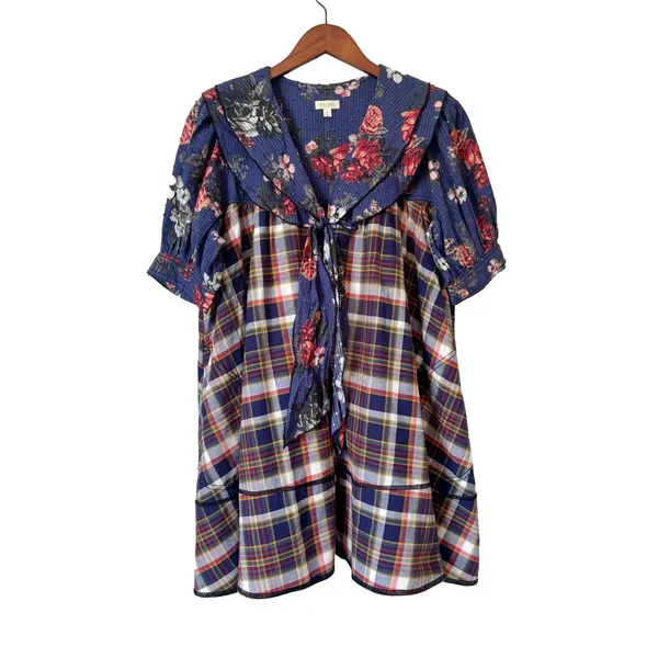 Anthropologie Pilcro Bow Front Babydoll Dress Sz M - Image 3