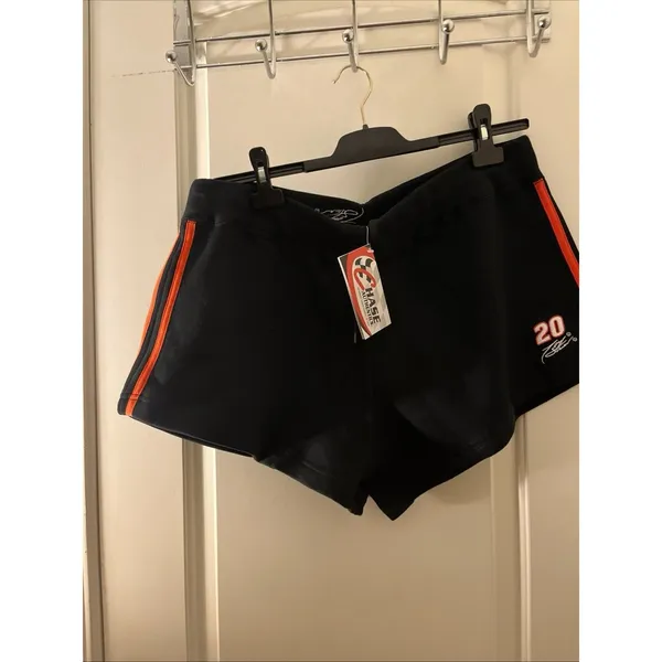 Vintage Tony Stewart #20 CHASE Authentics NASCAR Shorts Black Orange Womens L - Image 4