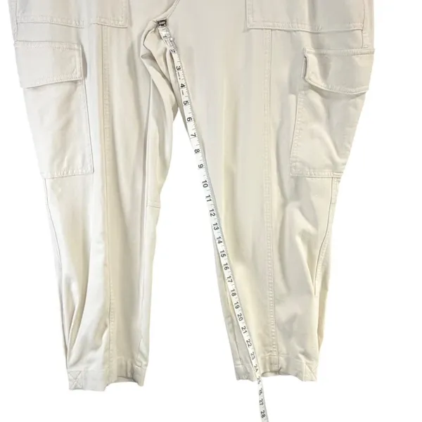 Banana‎ Republic Slim Refined Stretch Cargo Pant Women 16 Cream Modern Utility - Image 7