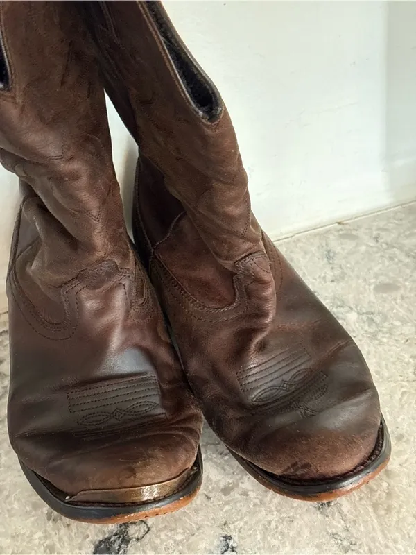 Vintage Durango Classic Brown Leather Western Boots - Image 5