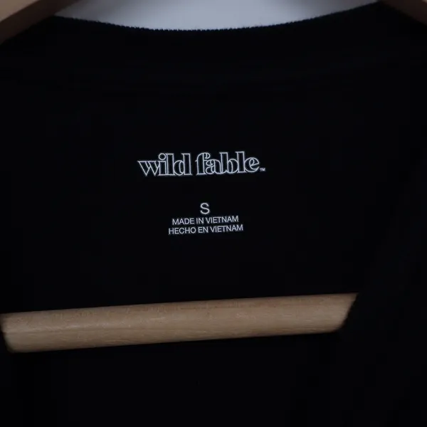 Wild Fable T-Shirt Womens Small Basic Tee Black Cotton Stretch Excellent - Image 2