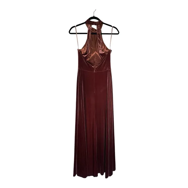 Revelry Tori Velvet Dress - Terracotta - Image 7