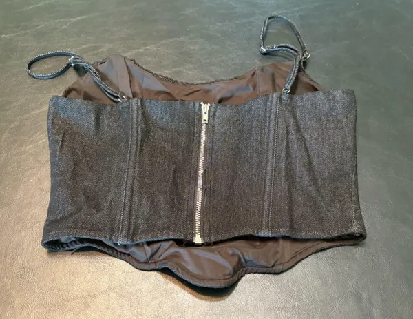 White Fox Boutique Black Sleeveless Bustier 100% Cotton Camisole size S NWOT - Image 3