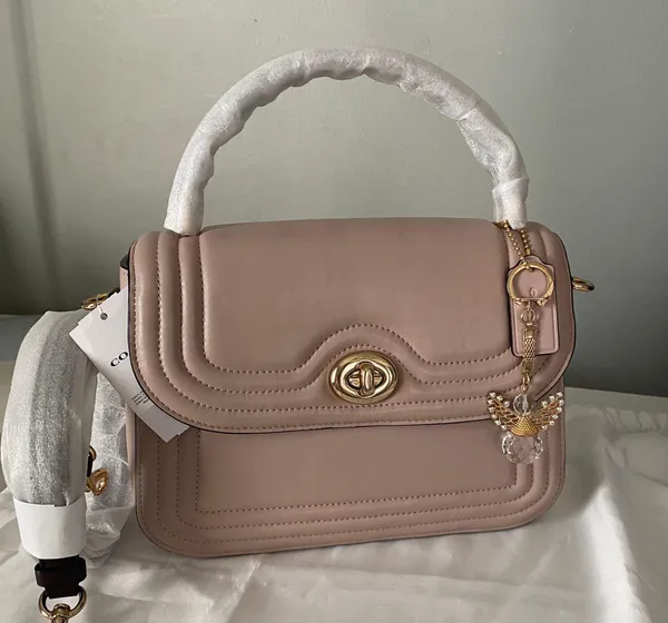 Coach Marlie Top Handle Satchel In Colorblock With Border Quilting - Image 3
