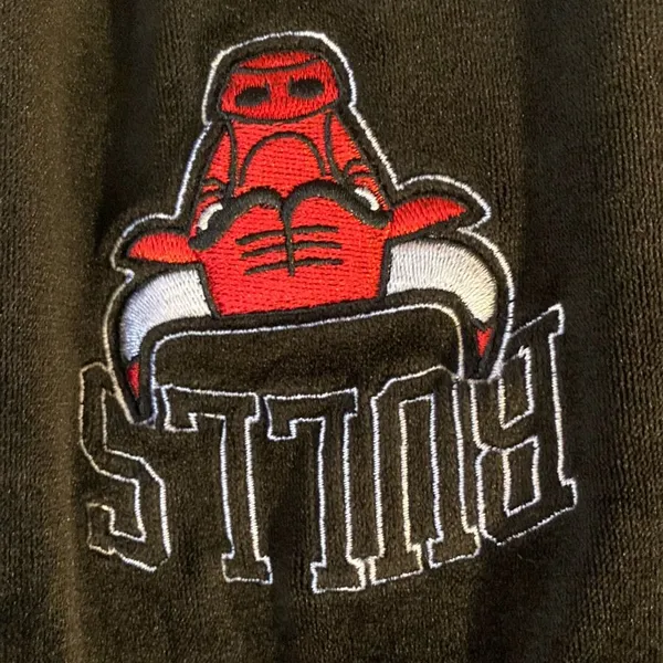 Vintage Y2K NBA Chicago Bulls Basketball Black Velour Lounge Pants Size Medium - Image 4