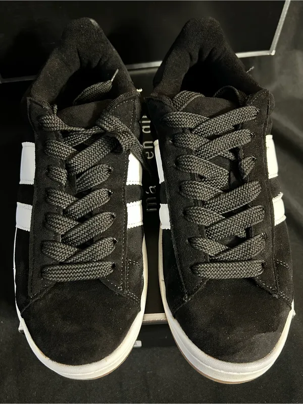 Madden Girl Nollie Black & White Microsuede Sneakers Women’s SZ 8.5 BNIB - Image 2