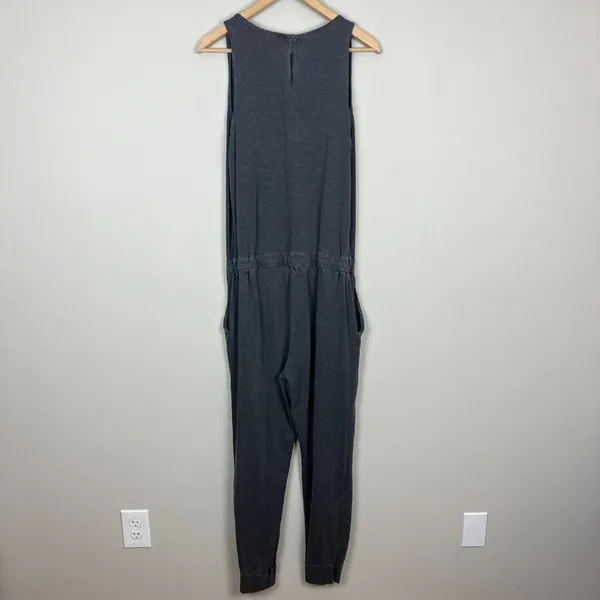 Sundry 2 Jumpsuit Womens Medium‎ Gray Jogger Sleeveless Drawstring Casual Lounge - Image 9