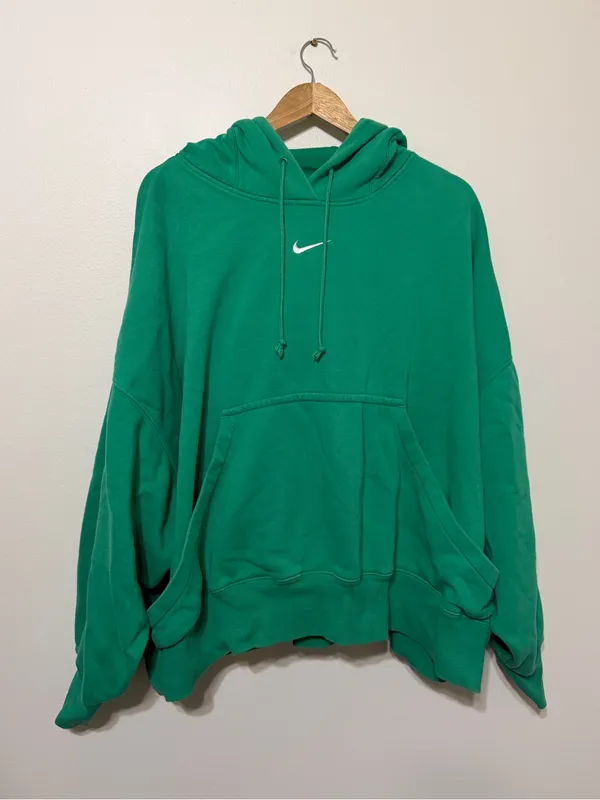 Nike Sportswear Phoenix Fleece Oversized Pullover Hoodie Size XXL Green - Image 2