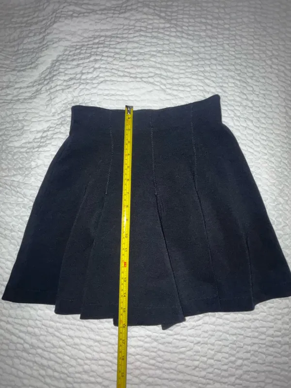 90’s Express Tricot Knit Skirt Black Mod Retro Y2K Vintage Sz Small. EUC - Image 2