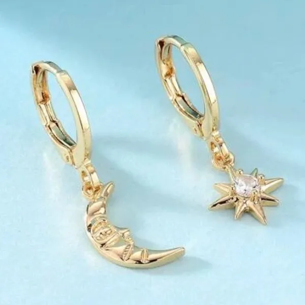 Mystical Moon & Star gold earrings rated 5 stars! - Image 6