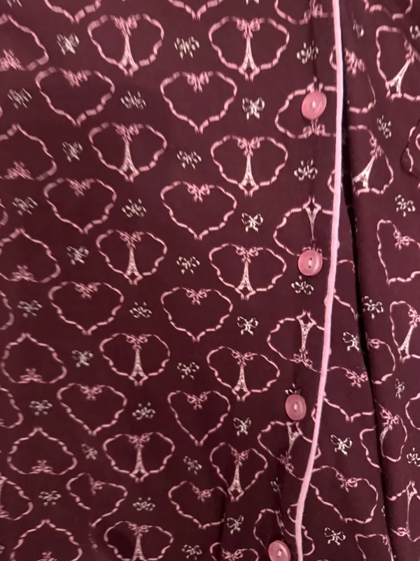 Pajama Set Purple Size M - Image 2