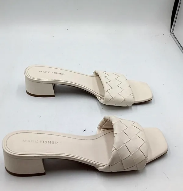 Marc Fisher Casara Woven Block Heel Slides - Image 2