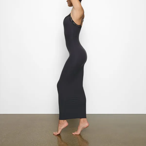 NWT Skims Fits Everybody Lace-Trimmed Stretch Maxi Dress Onyx XS ( Sold out) - Image 2