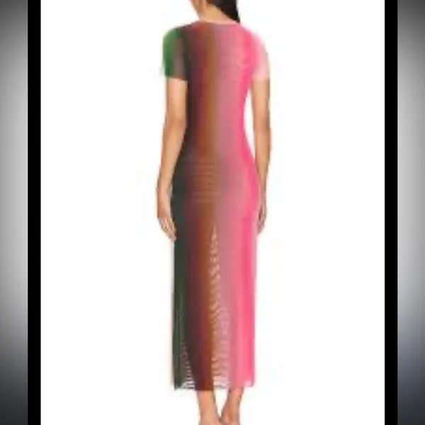 Revolve Misa‎ Los Angeles Vanessa Midi short sleeve Dress in Cali Ombre XS - Image 2