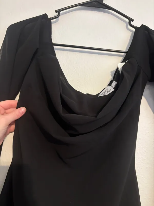 Princess Polly Black Mini Dress Long Sleeve 0 - Image 3