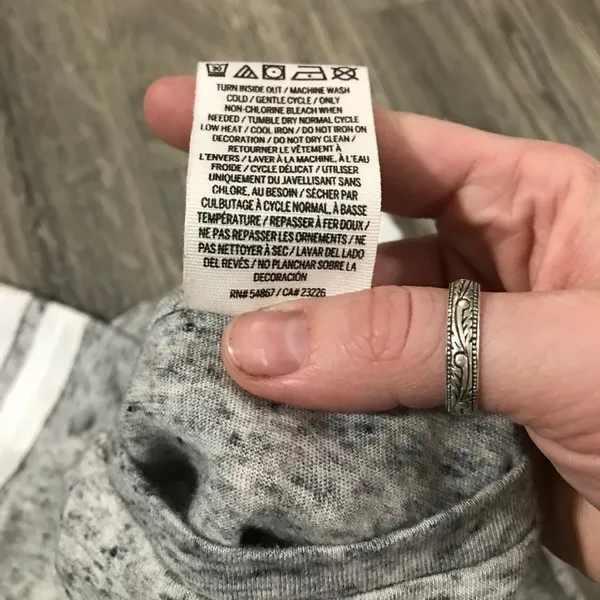 Victoria’s Secret PINK Grey T-Shirt; size small women’s - Image 7