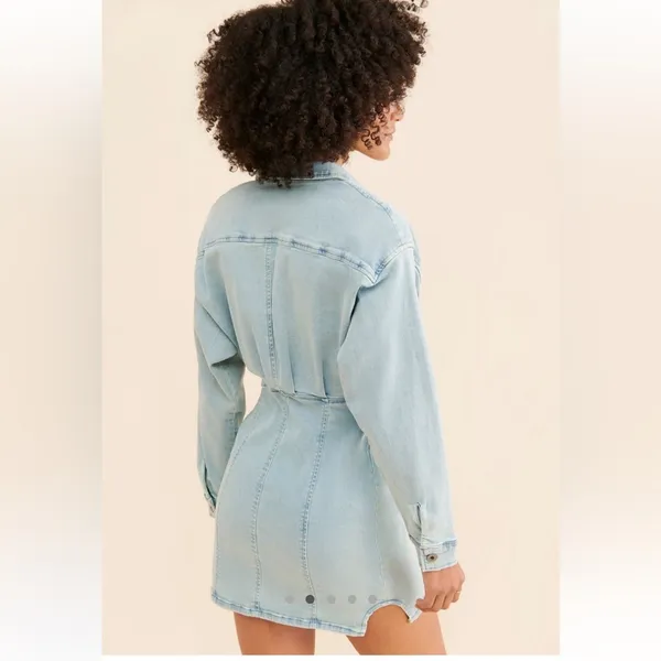 Free People Amber Denim dress Sz 4. Fits L NWT - Image 2