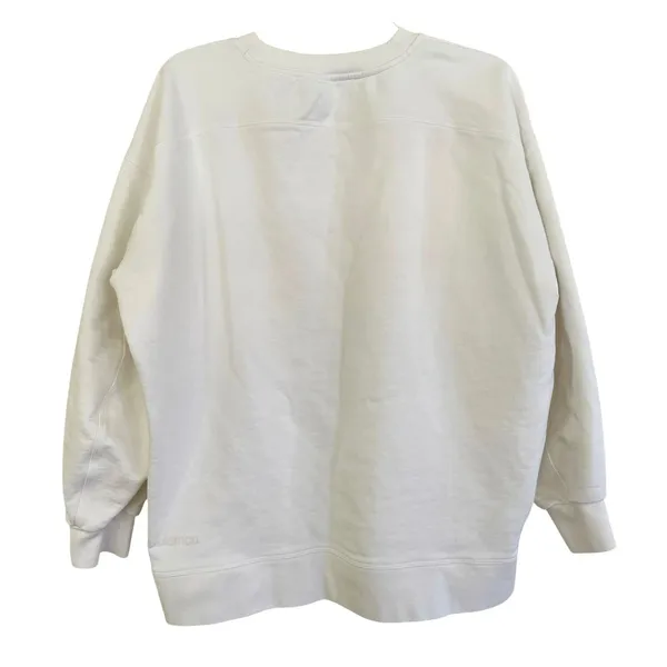 Lululemon Perfectly Oversized Crew sweatshirt in white size 8 - Image 7