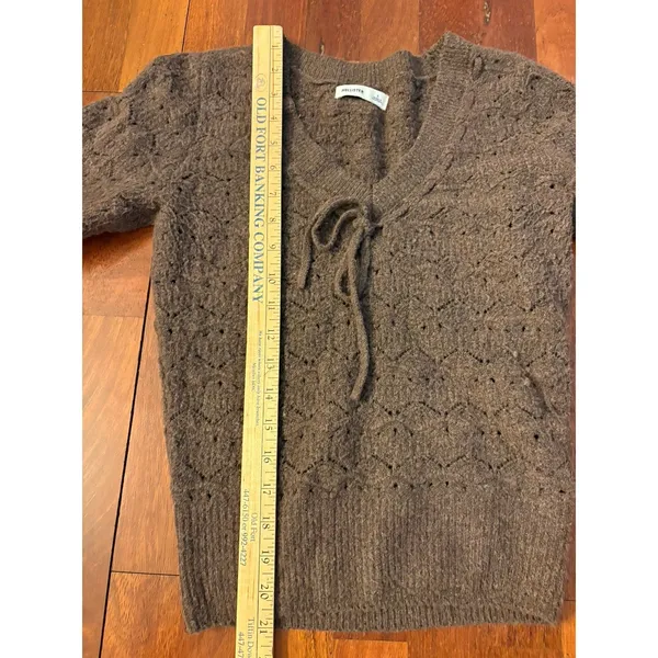 Hollister Y2K Pullover Sweater Size Small Minimalist Earthy Granola Girl Brown - Image 6