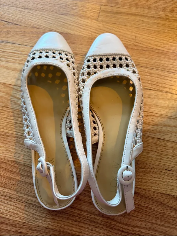 J. Crew Woven Slingback Flats in Dusty Ivory- 7.5 - Image 5