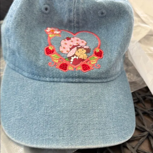 Blue Denim Cap with Heart Embroidery - Image 4