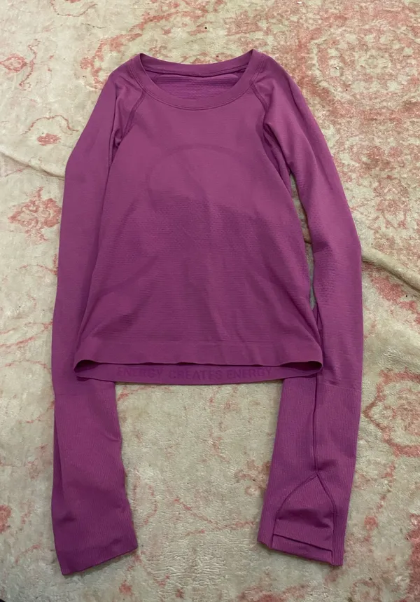 Luxy Lemon Lululemon Purple Swiftly Tech Long Sleeve2.0 - Image 2